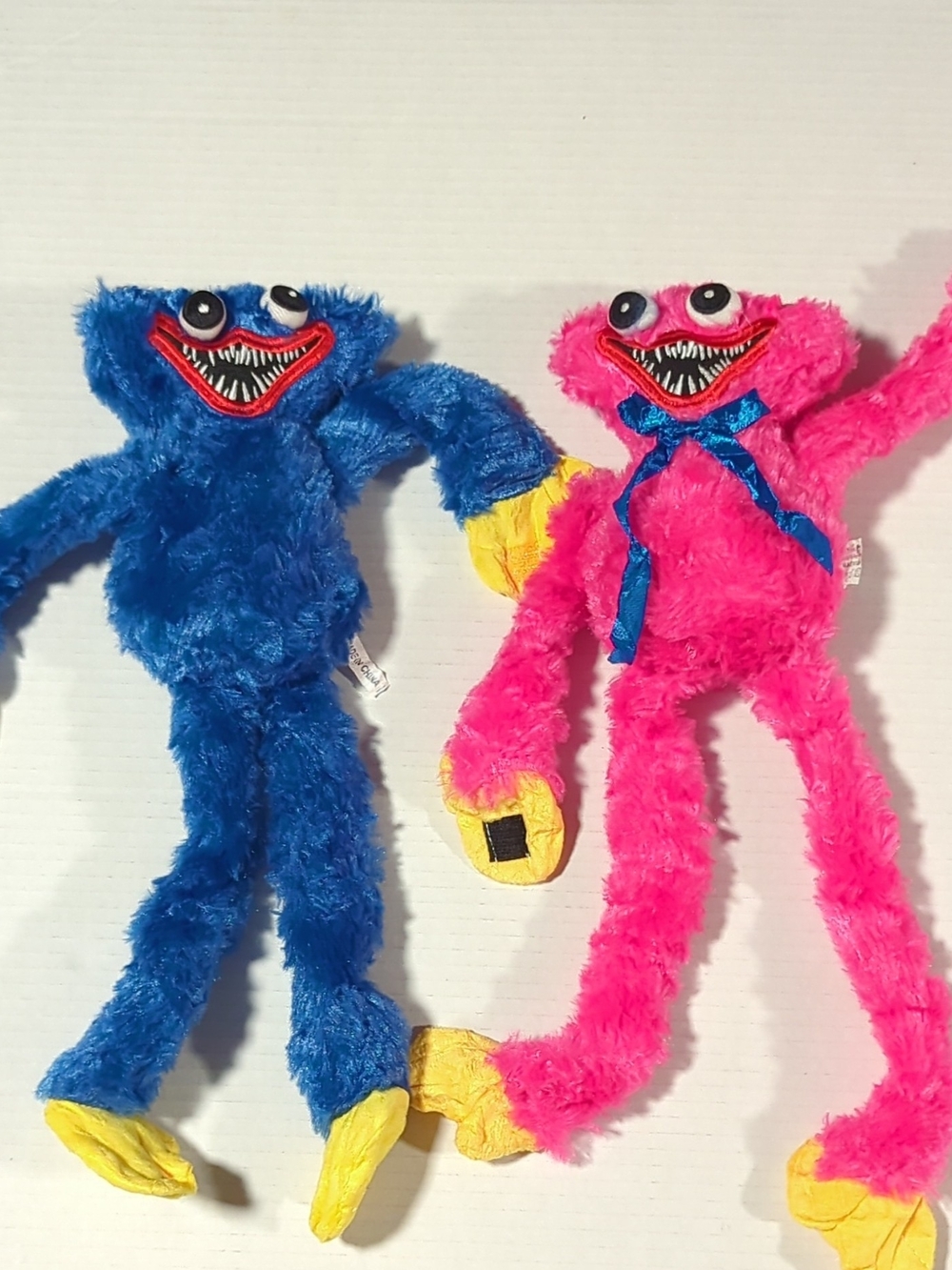 Poppy Playtime Huggy Wuggy & Kissy Missy 14" Plush Toy Set (Velcro Hands)